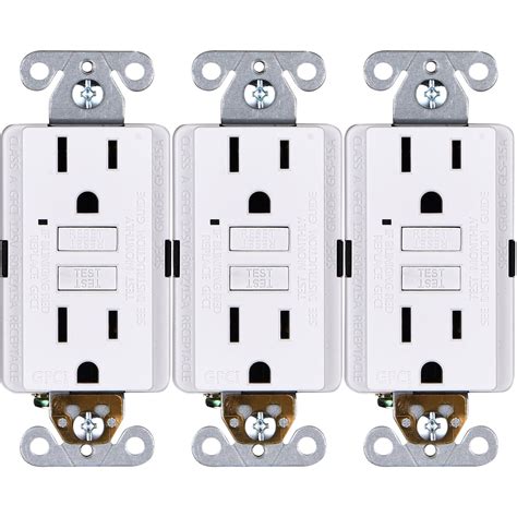 15A GFCI Outlets [3-Pack], Non-Tamper-Resistant GFI Duplex Receptacles ...