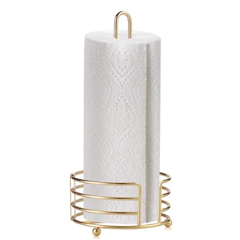 Buruis Standing Paper Towel Holder, Modern Decorative Countertop Rolls ...