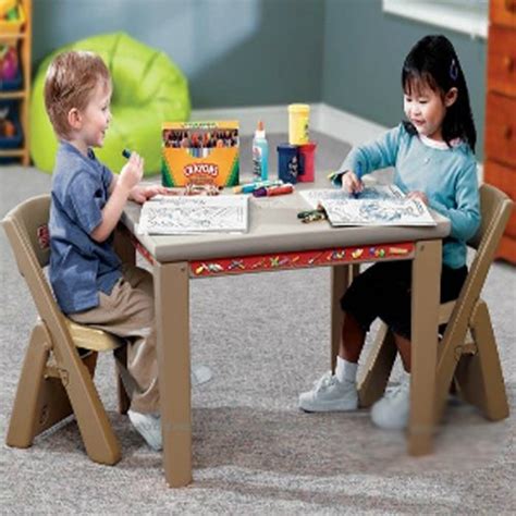Buy Step2 LS Folding Table and Chairs Set (Tan w/Red) Online at Low ...