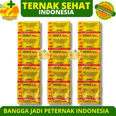 Jual VERM O KAPLET Obat Cacing Kambing Domba (harga per 10 kaplet ...
