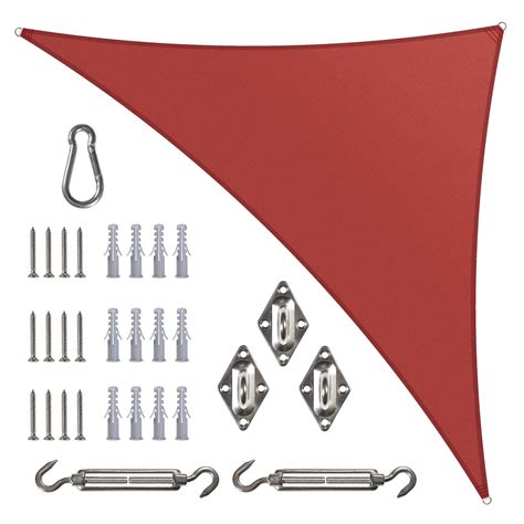Royal Shade 18' x 18' x 25.5' Triangle Shade Sail with Hardware Kit ...