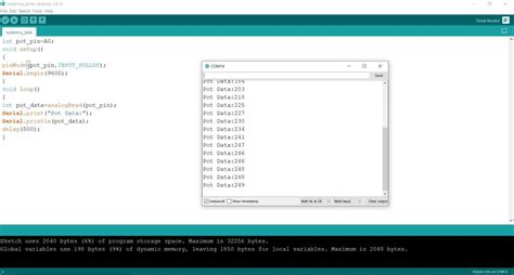 Arduino ADC Visual Basic 的图像结果