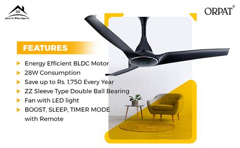 Buy Orpat BLDC Ceiling Fan | Moneysaver Silencio | Energy Efficient ...
