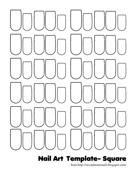 Blank Nail Template | AT A GLANCE