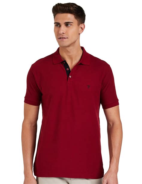 Van Heusen Men Athleisure Colour Fresh Polo Regular Fit T-Shirt - 100% ...