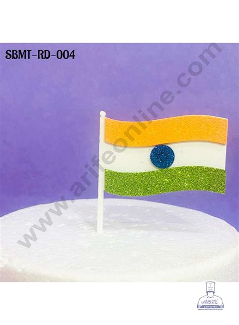 CAKE DECOR™ 5 inch Acrylic INDIA Flag Republic Day Theme Cake Topper ...