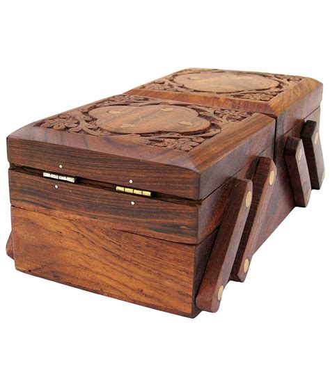 Buy Jk Handicrafts Handmade Wooden Jewellery Box for Women Jewel ...