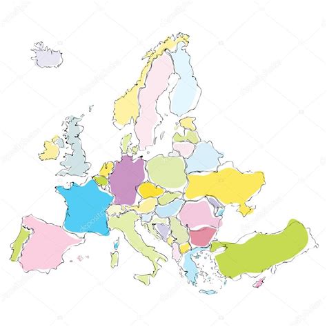 Image result for Europe Map Drawing