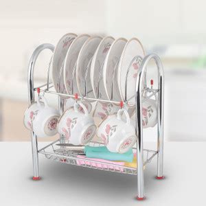 Chefstar Cup Kitchen Rack Steel Stainless Steel Cup Saucer Stand,Holder ...