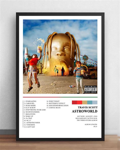Travis Scott Poster/ Travis Scott Art / Travis Scott Album | Etsy