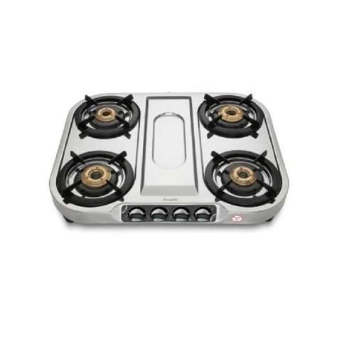 Preethi 4 Burner Stainless Steel Shine Gas Stove | Vasanth & co