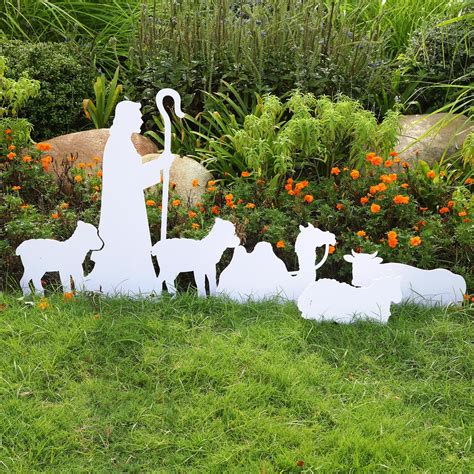 Zonon 4 Pcs Outdoor Nativity Scene for Yard Weatherproof Nativity Sets ...