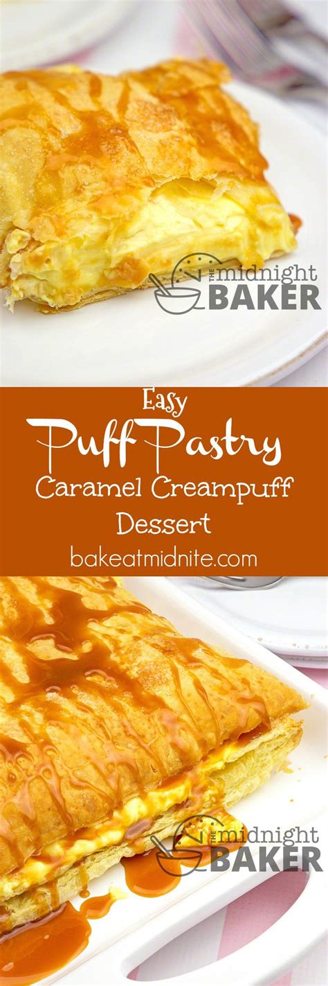 puff pastry with vanilla pudding