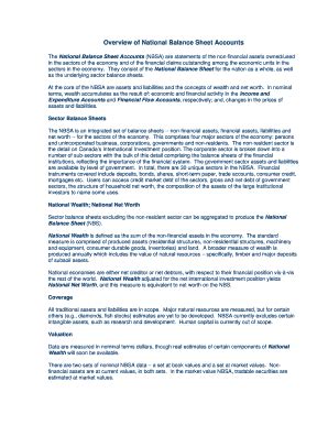 Fillable Online Overview of National Balance Sheet Accounts Fax Email ...