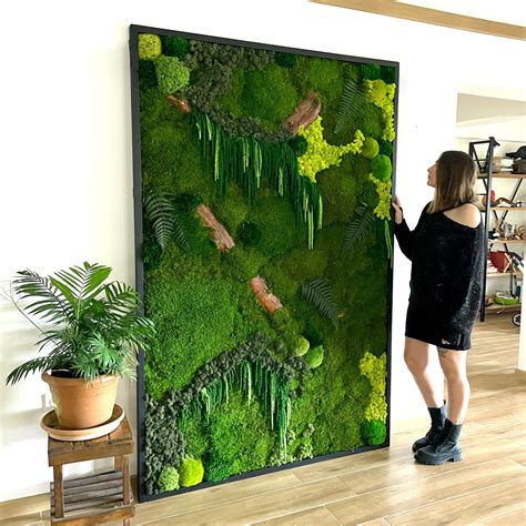 Large Preserved Moss Wall Art: Framed Living Wall Decor - Etsy | Moss ...