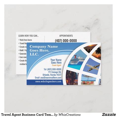 Travel Agent Business Cards 的图像结果