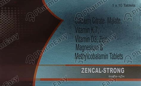 Buy Zencal Strong Strip Of 10 Tablets Online at Flat 15% OFF | PharmEasy