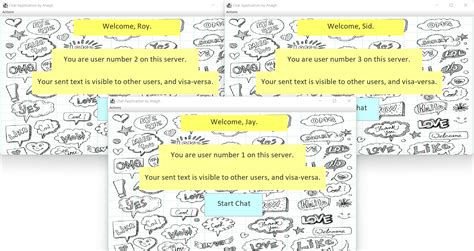 Chat Message Application in Java 的图像结果