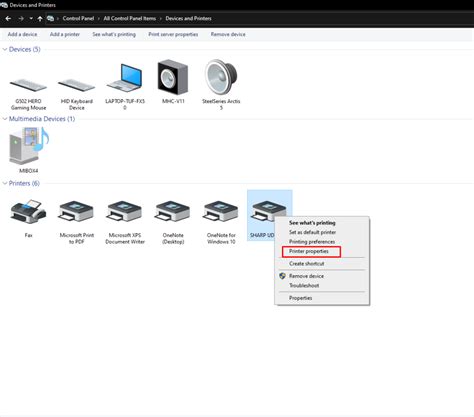 Image result for Printer Properties Menu