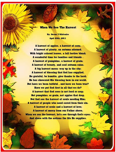 Fall Inspirational Poems