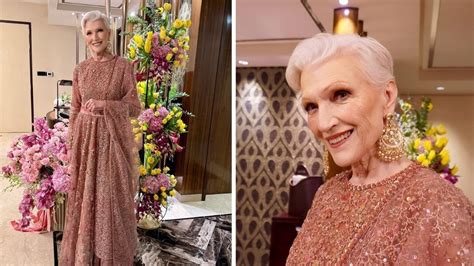 Maye Musk wears Sabyasachi for 77th birthday celebration in Mumbai