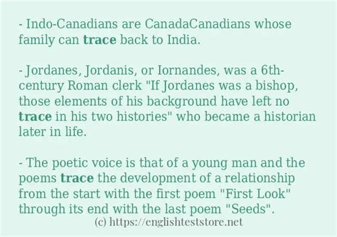 Image result for Example of Trace