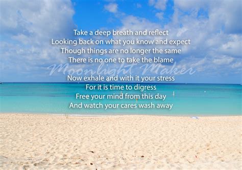 Inspirational Beach Reflections Poem on Poster - “casting Reflections ...