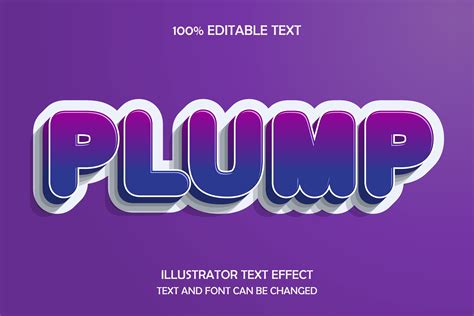 Plump - Text Effect Graphic by 4gladiator.studio44 · Creative Fabrica