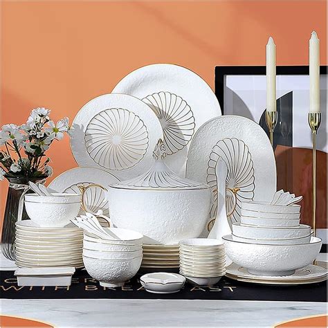 Amazon.com: HAOKAZLBR Dinnerware Sets - Luxury Gift Dishes Service Set ...