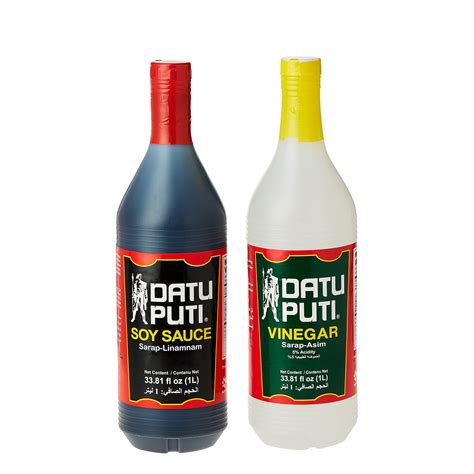 Datu Puti Vinegar 1 Litre + Datu Puti Soy Sauce 1 Litre Online at Best ...