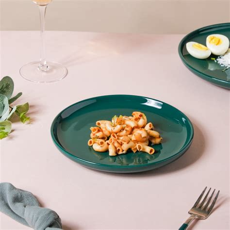 Verdant Round Ceramic Snack Plate Green 7.5 Inch Online - Premium Snack ...
