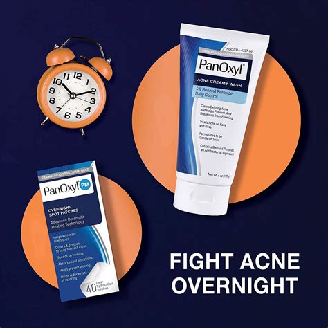 Panoxyl Acne Wash 4% Bundle with PM Patches - Complete Acne Treatment ...