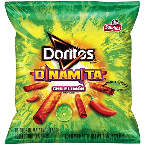 Doritos Dinamita Chile Limon Rolled Tortilla Chips 1.125 oz. Bag ...
