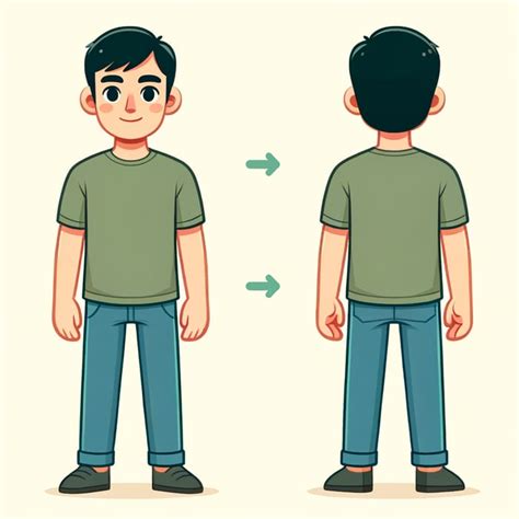 Cartoon Front Back Left 的图像结果