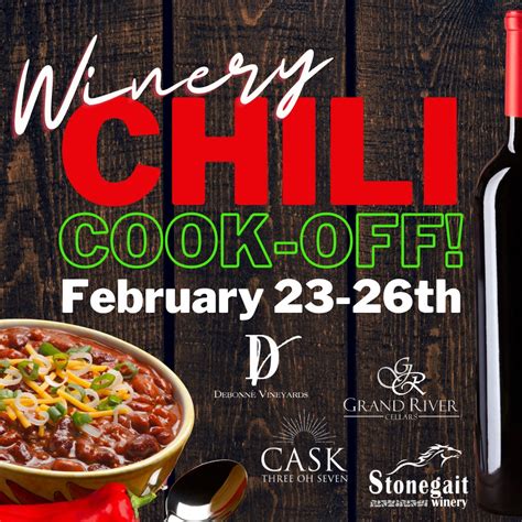 WINERY CHILI COOKOFF! - Grand River Cellars Winery & Restaurant