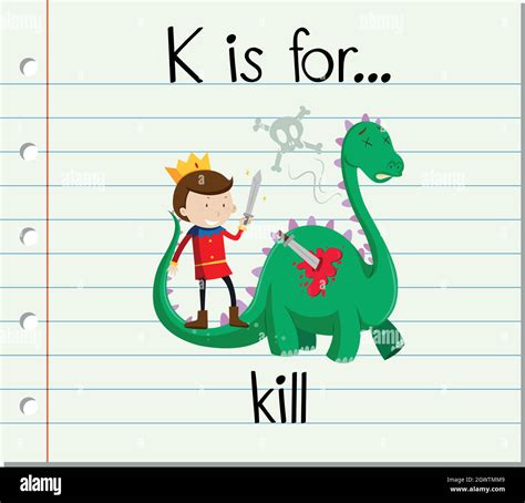 Flashcard Letter K Kill