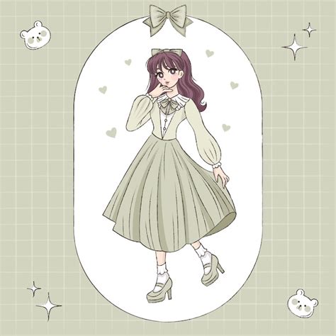 Korean girl illustration Images - Free Download on Freepik