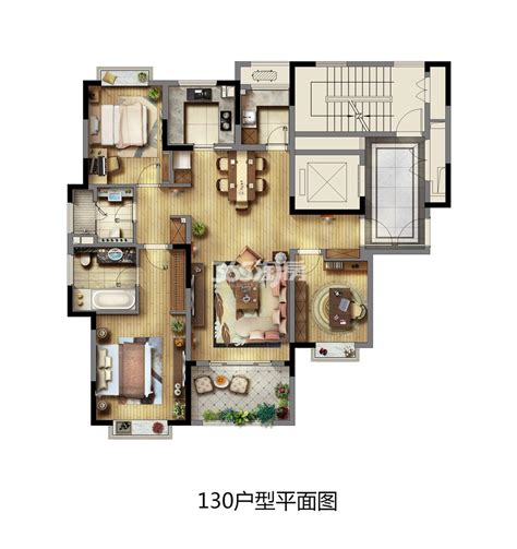 170平米的大平层四室二厅装修效果图-中国木业网
