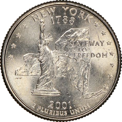 2001 P [NEW YORK] State Quarter Prices | Ungraded, NGC, PCGS Values