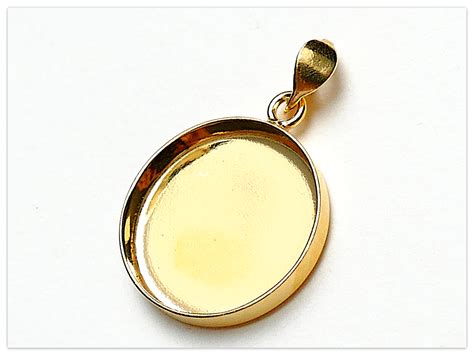 18mm 24K Gelb Gold vergoldeter Silber runder Cabochon Münzen Anhänger ...