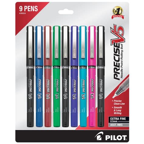 Pilot, Precise V5, Capped Liquid Ink Rolling Ball Pens, Extra Fine ...