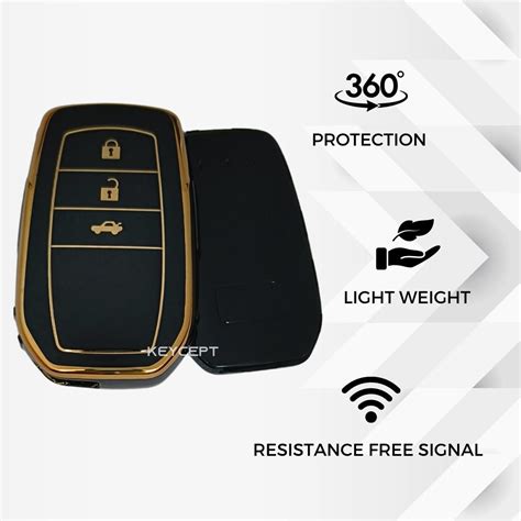 TPU Key Cover compatible for Toyota Innova | Crysta | Fortuner 3 Button ...