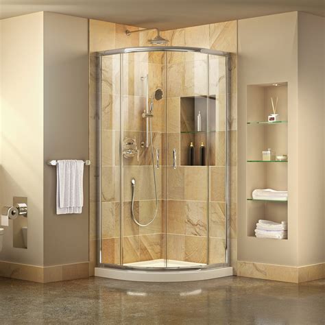DreamLine Prime 38 in. x 74 3/4 in. Semi-Frameless Clear Glass Sliding ...