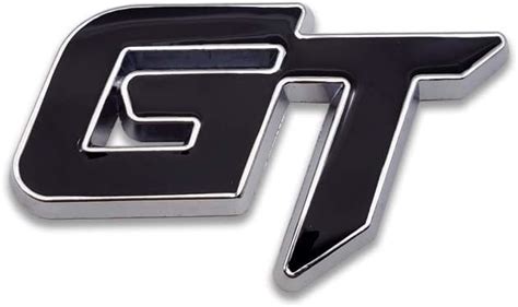 Automaze Chrome Metal GT Logo Car Emblem Premium 3D Badge Auto Racing ...