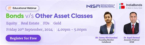Webinar on ‘Bond v/s Other Asset Classes’ - National Institute of ...