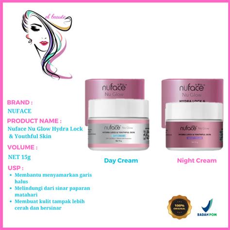 Jual Nuface Nu Glow Hydra Lock & Youthful Skin Day / Night Cream ...