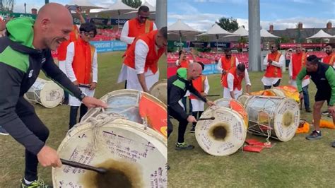 Leicestershire head coach Paul Nixon's video of playing dhol during ...