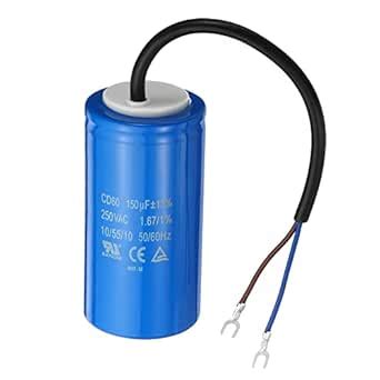 PATIKIL CD60 Operating Capacitor 150uF 250VAC 50/60Hz Engine Start ...
