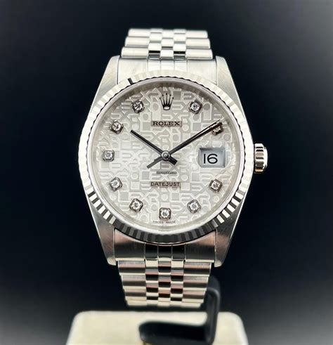 Rolex Datejust 36 Silver Computer Diamonds Jubilee Serial Y... for Rs ...