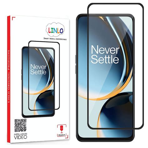LINLO Premium Tempered Glass Screen Protector Compatible for OnePlus ...